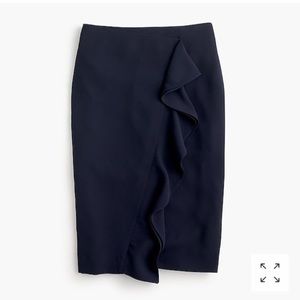 J. Crew Ruffle Pencil Skirt